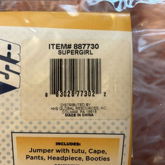 DC Supergirl Infant Costume 0-6 months New in Package - Picture 6 of 6